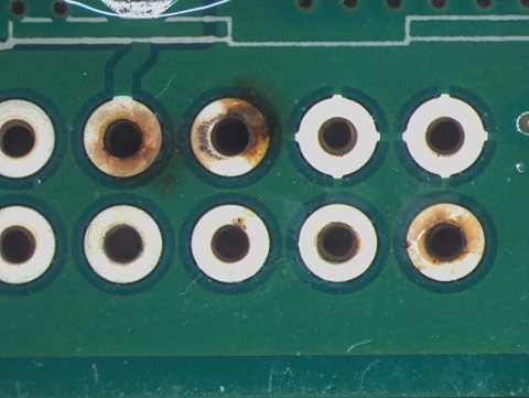 Corrosion from PCB fabrication contamination